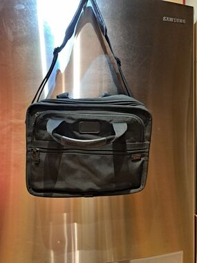 Black Tumi Messenger/Travel Brief Bag - Tumi